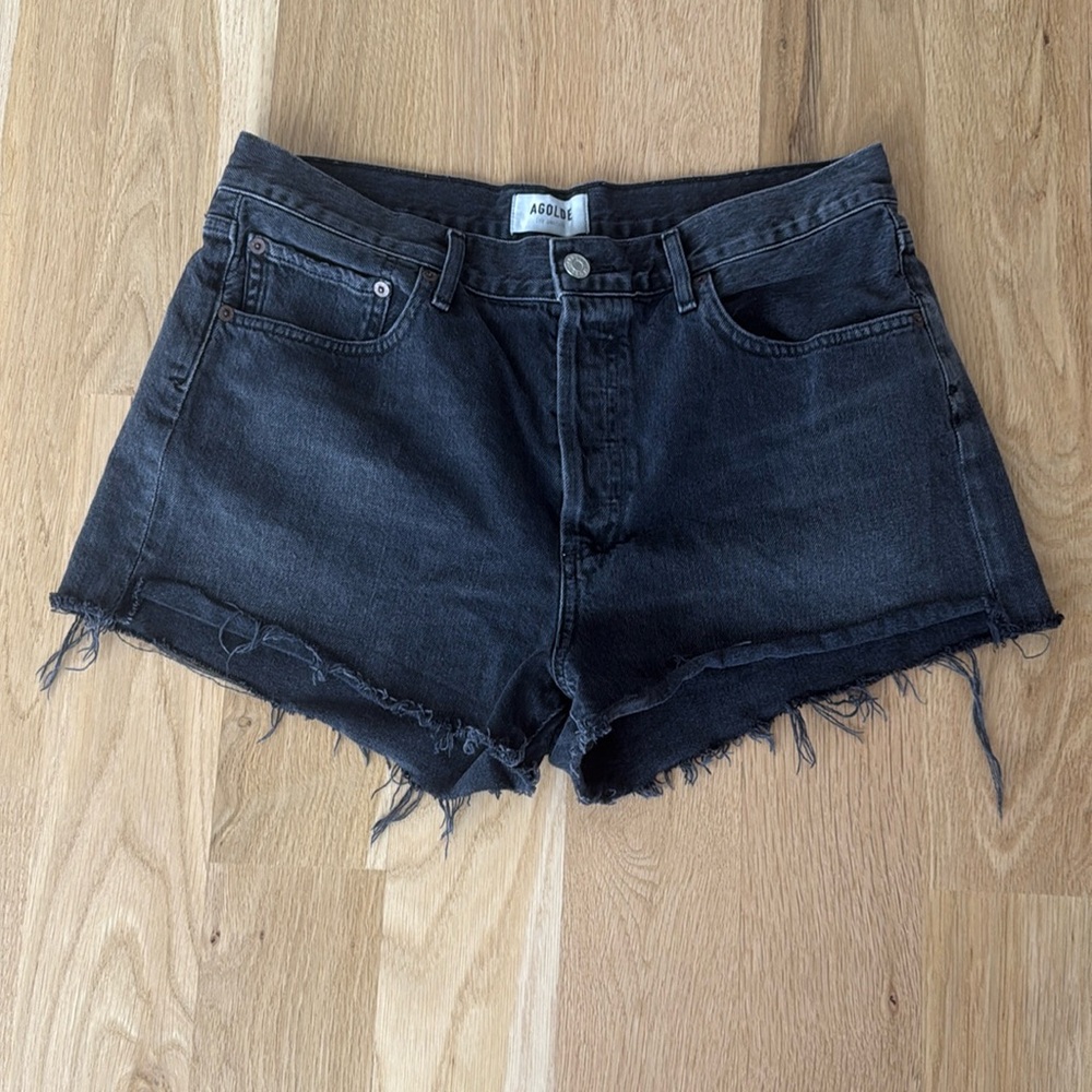 Agolde cut off jeans shorts in black style Parker size 30